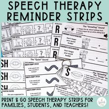 Load image into Gallery viewer, Speech Therapy Visual Reminder Strips