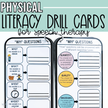 Load image into Gallery viewer, PHYSICAL Literacy Drill Card Activities for Speech Therapy