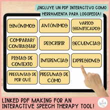 Load image into Gallery viewer, No Print Language 3rd to 5th for Speech Therapy | Spanish + English BUNDLE