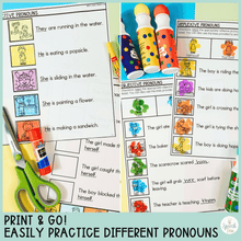 Load image into Gallery viewer, Pronouns Interactive Activity Unit for Speech Therapy