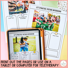 Load image into Gallery viewer, Inferencing Skills Teach and Practice Activities Unit for Speech Therapy