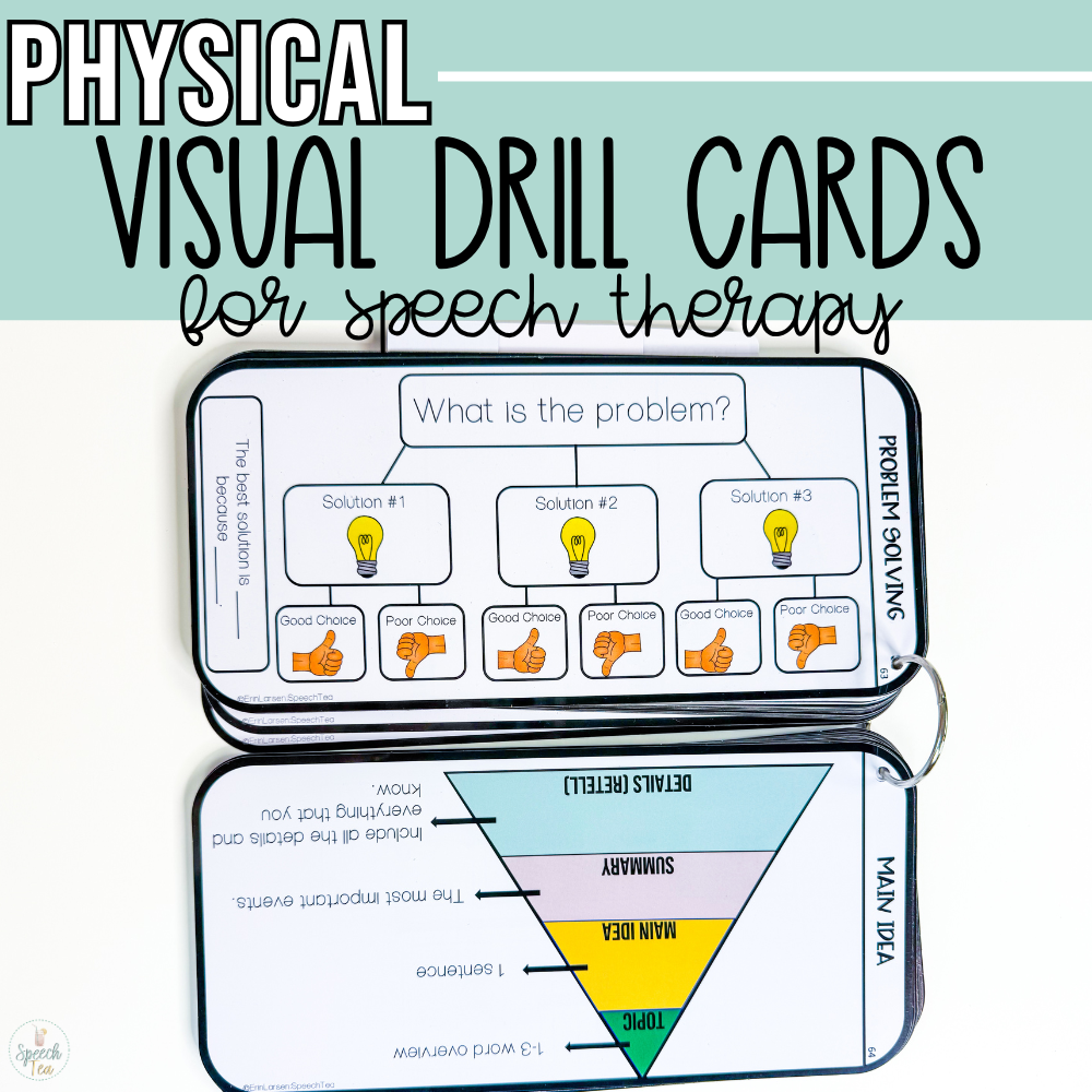 PHYSICAL Speech Therapy Visual Drill Card Activities for Speech Therapy *PREORDER* | EST. SHIP DATE AUG. 30