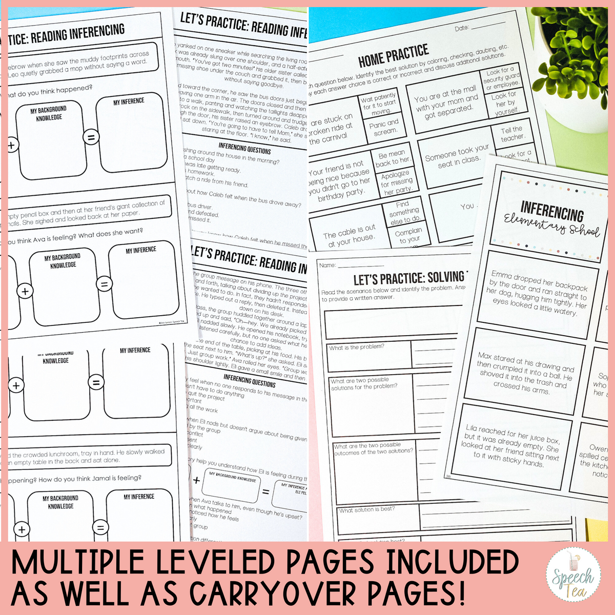 Inferencing Skills Teach and Practice Activities Unit for Speech Thera ...