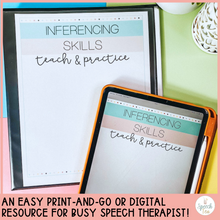 Load image into Gallery viewer, Inferencing Skills Teach and Practice Activities Unit for Speech Therapy