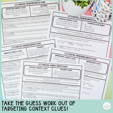 Load image into Gallery viewer, Context Clues Teach and Practice Activities Unit for Speech Therapy