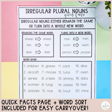 Load image into Gallery viewer, Irregular Plurals Interactive Activity Unit for Speech Therapy