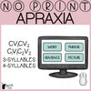 Digital Apraxia - CV1CV2, C1V1C2V2, Multisyllabic Words- Screening, Therapy