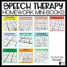 Load image into Gallery viewer, Speech Therapy Homework Mini-Books Bundle