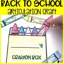 Load image into Gallery viewer, Back to School Articulation Stuffer Craft