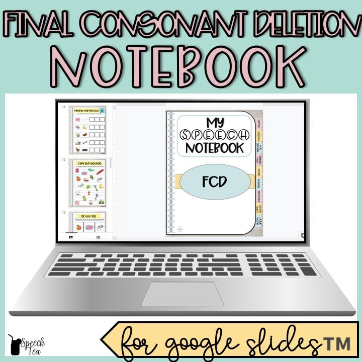 Final Consonant Deletion Digital Interactive Notebook
