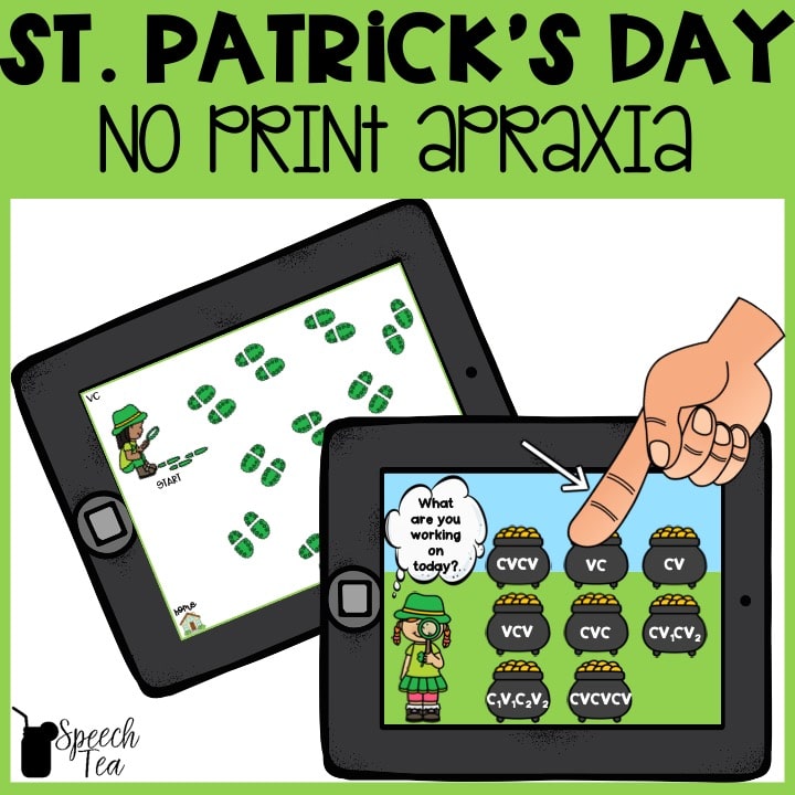 No Print St. Patrick's Day Apraxia