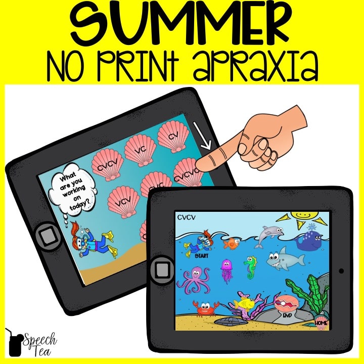 No Print Summer Apraxia