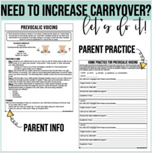 Load image into Gallery viewer, Speech Therapy Home Carryover Handouts and Carryover GROWING Bundle