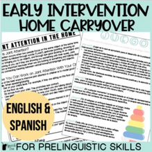 Load image into Gallery viewer, Early Interventions Handouts & Carryover: English and Spanish BUNDLE!