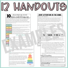 Load image into Gallery viewer, Early Interventions Handouts & Carryover: English and Spanish BUNDLE!