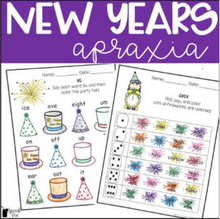 Load image into Gallery viewer, New Years Apraxia Printables
