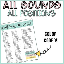 Load image into Gallery viewer, Articulation Sentence Lists ALL SOUNDS