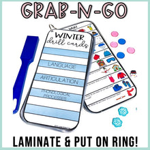 Load image into Gallery viewer, Winter Drill Cards for Speech and Language