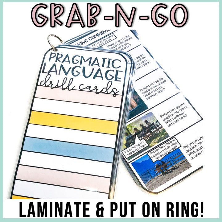 Pragmatic Language Drill Cards