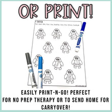 Load image into Gallery viewer, Winter Speech Therapy Stuffer Craft Bundle