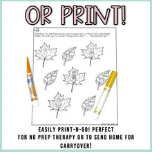 Load image into Gallery viewer, Fall Speech Therapy Stuffer Craft Bundle