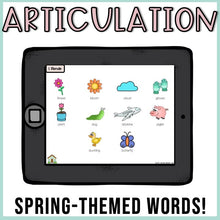 Load image into Gallery viewer, No Print Spring Speech Therapy Drill Cards