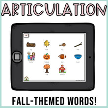Load image into Gallery viewer, No Print Fall Speech Therapy Drill Cards