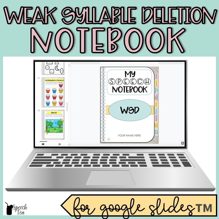 Weak Syllable Deletion Digital Interactive Notebook