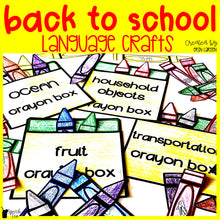 Load image into Gallery viewer, Back to School Language Stuffer Craft