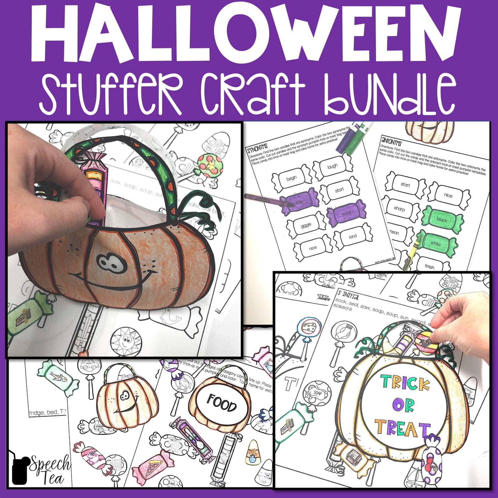Halloween Speech Therapy Stuffer Craft Bundle