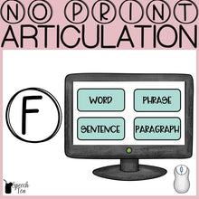 Load image into Gallery viewer, F Articulation Progress Monitoring