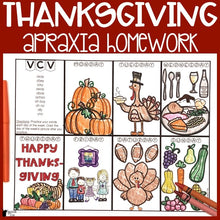 Load image into Gallery viewer, Apraxia Homework Bundle: Seasons and Holidays