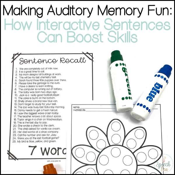 Making Auditory Memory Fun: How Interactive Sentences Can Boost Skills