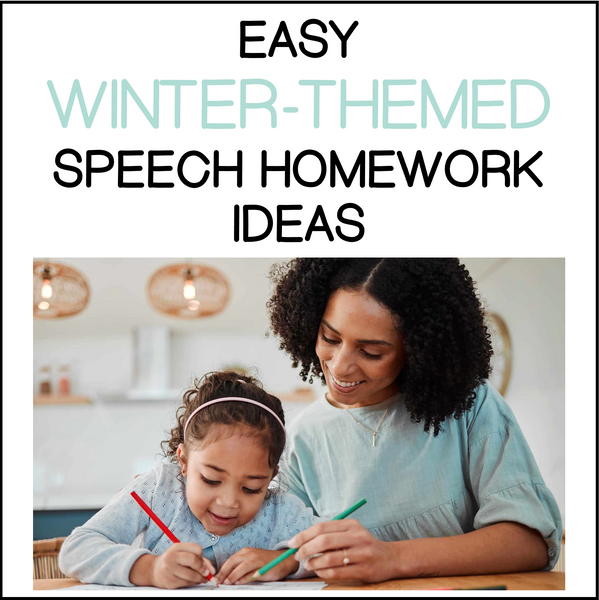 Easy Winter-Themed Speech Homework Ideas