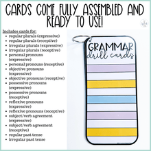 Load image into Gallery viewer, PHYSICAL Grammar Drill Card Activities for Speech Therapy
