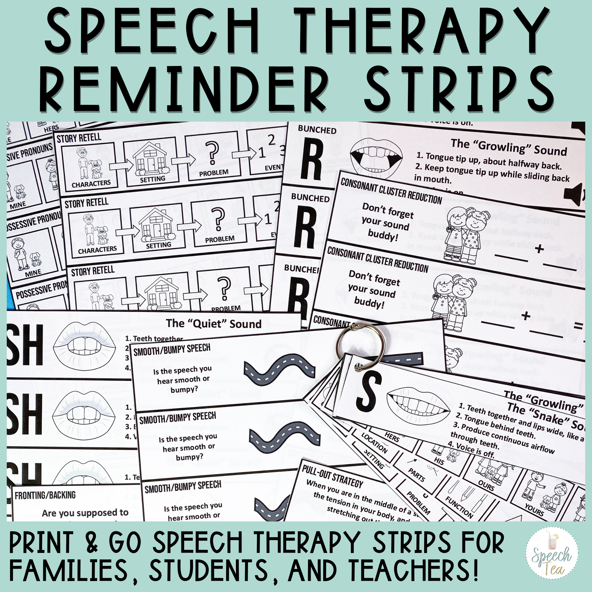Visual Recess Reminders Speech Therapy Visual Reminder Strips – SpeechTea