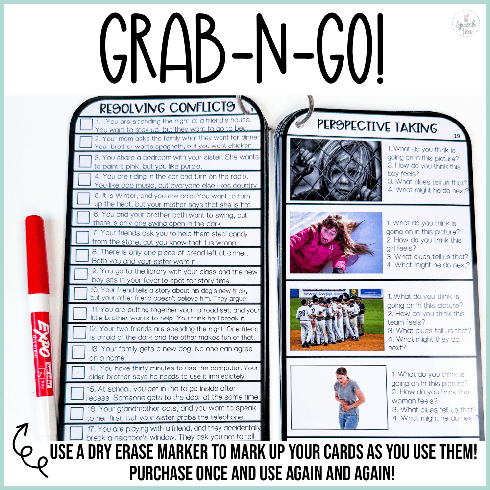 PHYSICAL Pragmatic Language Drill Card Activities for Speech Therapy *PREORDER* | EST. SHIP DATE AUG. 30