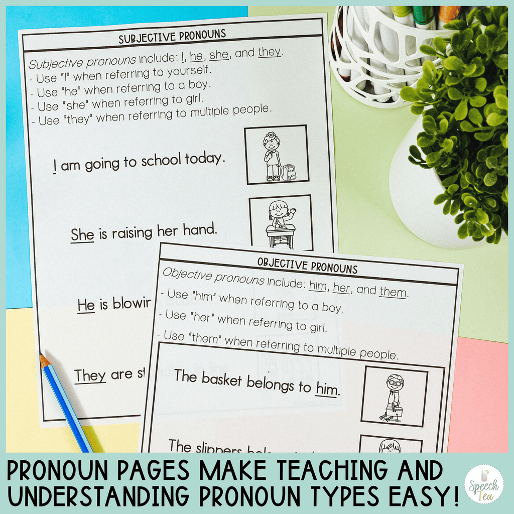 Pronouns Interactive Activity Unit for Speech Therapy