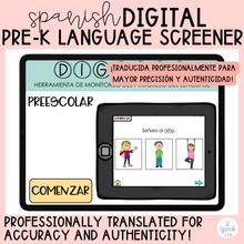Load image into Gallery viewer, SPANISH Preschool Language Progress Monitoring for Speech Therapy
