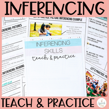 Load image into Gallery viewer, Inferencing Skills Teach and Practice Activities Unit for Speech Therapy
