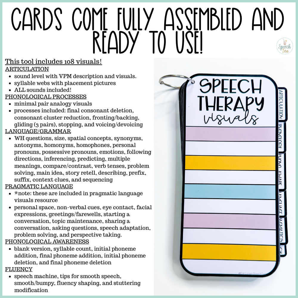 PHYSICAL Speech Therapy Visual Drill Card Activities for Speech Therapy *PREORDER* | EST. SHIP DATE AUG. 30