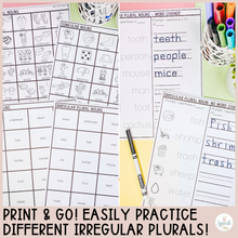 Load image into Gallery viewer, Irregular Plurals Interactive Activity Unit for Speech Therapy
