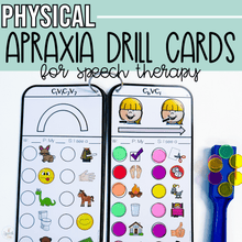 Load image into Gallery viewer, PHYSICAL Apraxia Drill Card Activities for Speech Therapy
