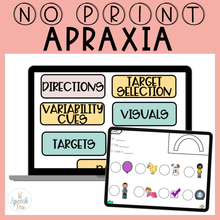 Load image into Gallery viewer, No Print Apraxia Drill Cards Activities

