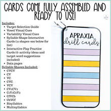 Load image into Gallery viewer, PHYSICAL Apraxia Drill Card Activities for Speech Therapy
