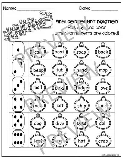 Christmas Speech Therapy NO PREP Bundle
