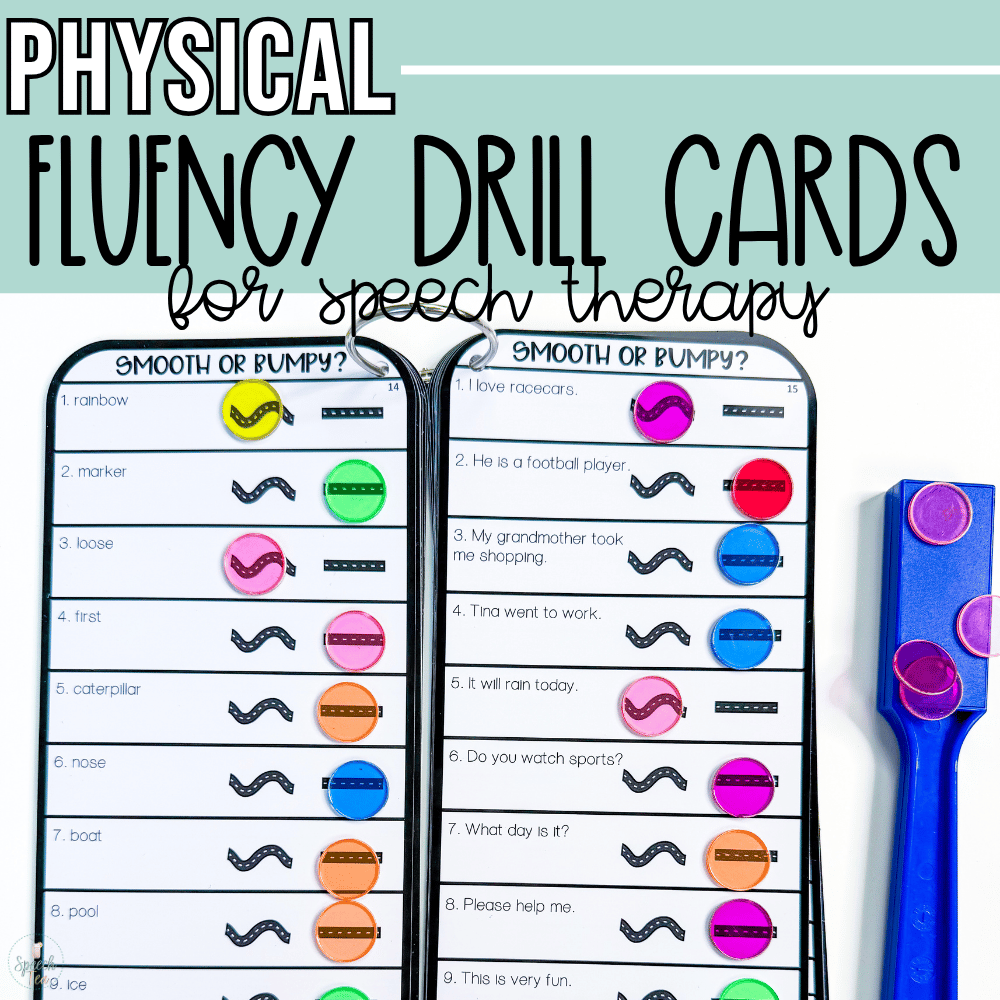 PHYSICAL Fluency Drill Card Activities for Speech Therapy