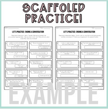 Load image into Gallery viewer, Conversation Skills Teach and Practice Activities Unit for Speech Therapy
