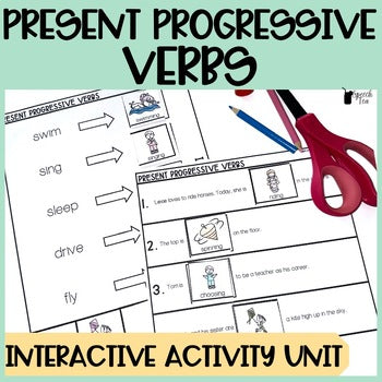 Present Progressive Verbs Interactive Language Unit for Speech Therapy