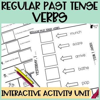 Regular Past Tense Verbs Interactive Language Unit